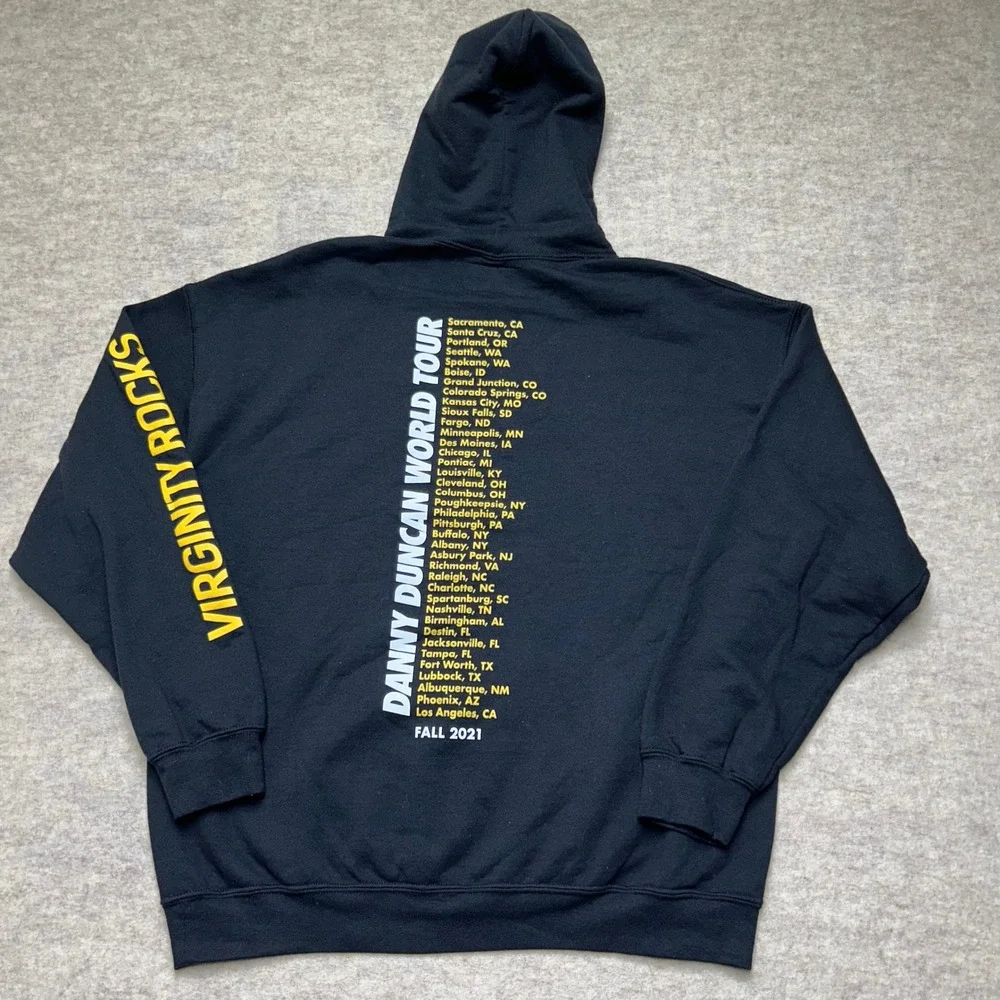 Danny Duncan World Tour Black Hoodie Virginity Rocks Mens‎ XL Sweatshirt 2021